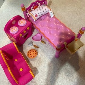 Lalaloopsy bed, stove, couch for large doll